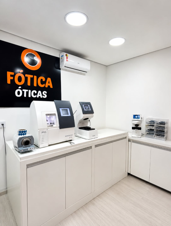 Laboratório próprio da Fótica Óticas em Americana